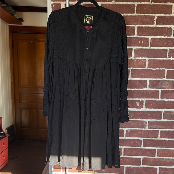 Johnny Was Black tunic eyelet Dress - Picture 1 of 7